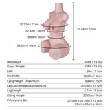 Olivia Streamer Girl Silicone Sex Doll Size Chart US