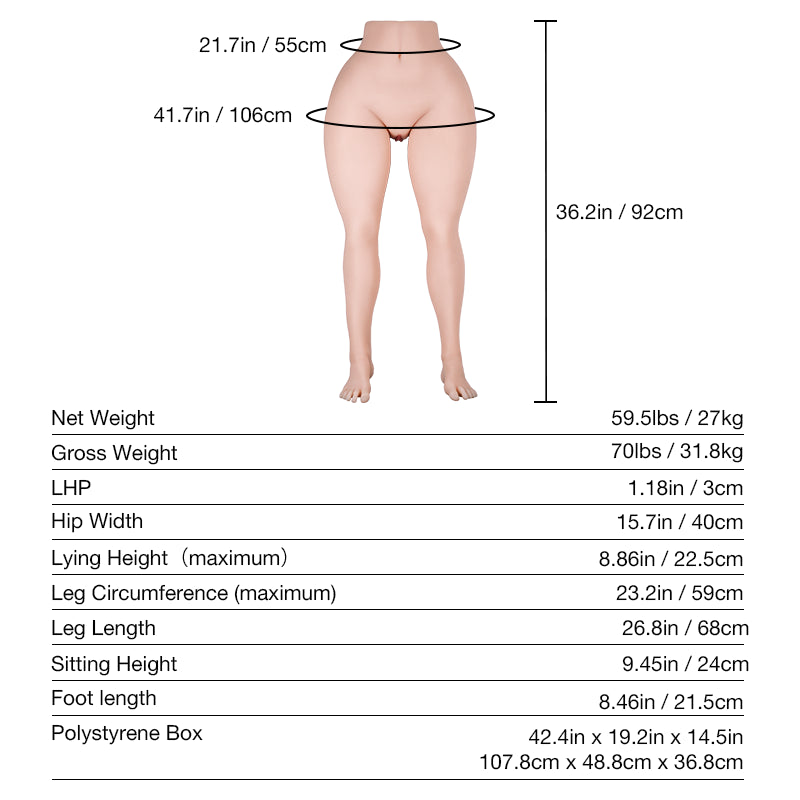 rebecca_realistic_sex_doll_torso_legs_size_chart_us
