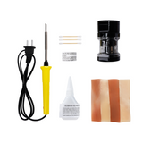 Tantaly Doll Repair Kit with electric iron, TPE glue, discoloration cream, materials, and adapter for easy maintenance and repairs.